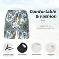 thumbnail image 5 of Haiem Flowers and Butterflies Mens Swim Trunks with Compression Liner 2 in 1 Swimming Shorts Stretch Swimwear Quick Dry,Board Shorts-Large, 5 of 9