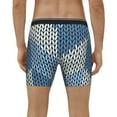thumbnail image 2 of Men's Boxer Briefs, Cozy Knitted Blue Chevron Soft and Breathable Mens Underwear Boxer Briefs With Widen Waist, 2 of 5