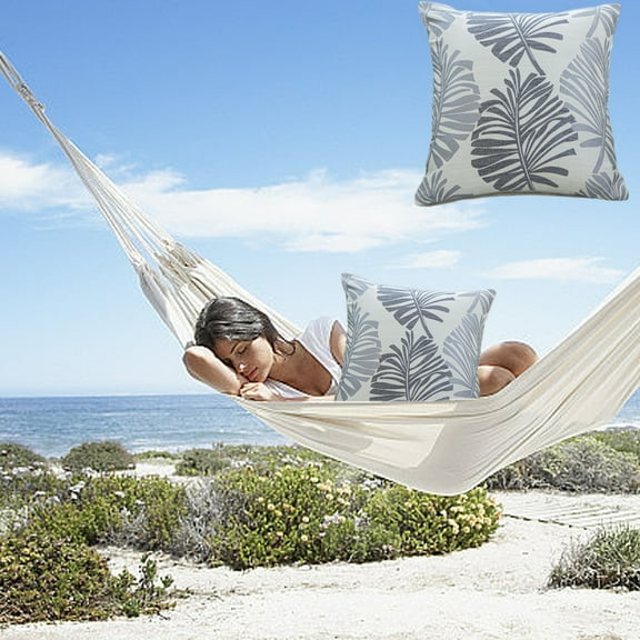 VOAVEKE Summer Pillow Covers 18X18, Couch Pillow Covers, Palm Leaf Pillow Cover Bedside Sofa Large Pillow Cushion Beach Style