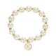 thumbnail image 1 of Imitación de perlas 26 alfabeto etiqueta pulsera de moda y versátil pulsera de cuentas de cordón elástico para las mujeres pulsera de cuentas para los seres queridos y (G L), 1 of 4