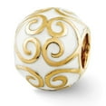 thumbnail image 1 of 925 Sterling Silver Reflections Gold-plated & Enameled Bali Bead; for Adults and Teens; for Women and Men, 1 of 2