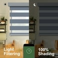 thumbnail image 4 of MING CHEN Motorized Blinds with Remote, Built-in Rechargeable Motor Smart Window Blinds, Automatic Electric Zebra Blinds Compatible with Alexa Google for Home Office(Luxury Dark Grey, 44"Wx72"H), 4 of 6