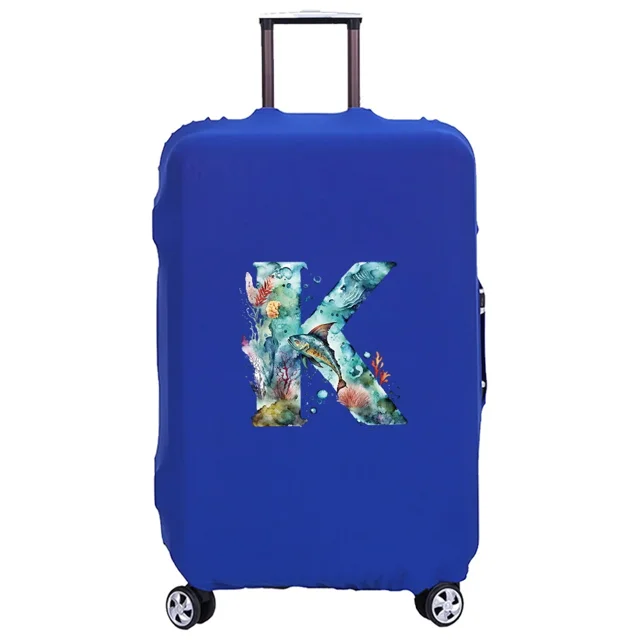 Luggage Cover Washable Case Cover Protective Case Scratch Proof Case Cover Suitable for Fish Letter Print Pattern Fits 18-32inch 8fish letter K L