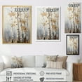 thumbnail image 4 of Designart "Birch Trees In Silver Tones Breathing In The Scenery" Tree Birch Floater Framed Wall Decor, 4 of 5