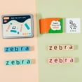 thumbnail image 2 of GLFILL Wooden Crossword Puzzle Blocks Game Word Spelling Cubes Toys Word Matching For Child Learn English Colorful Gift Box Design S, 2 of 9