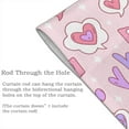 thumbnail image 5 of DouZhe Doorway Drape Split Curtains, Pink Candy Love Heart Room Divider Privacy Door Curtains, 34" x 56", 5 of 7