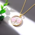 thumbnail image 2 of Pink Forget-Me-Not and Queen Anne's Lace Pressed Wildflower Necklace | Gold Pressed Flower Necklace | Forget-Me-Not Jewelry | Real Flower Necklace | Alaska State Flower Necklace | 18”, 2 of 8
