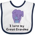 thumbnail image 3 of Inktastic I Love My Great Grandma Elephant Boys Baby Bib, 3 of 4