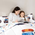 thumbnail image 5 of Homewish Police Car Queen Comforter Set,Policeman Vehicle Bedding Sets,Red Blue Cop Lights Bedding Comforter Set For Boys Teens,Breathable Home Decor Reversible,3-Piece, 5 of 8