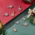 thumbnail image 4 of 8Pcs 2 Colors Christmas Tree Charms Christmas Reindeer Cubic Zirconia Charms Pendants for DIY Necklace Earring Jewellery Making Findings Colorful, 4 of 9