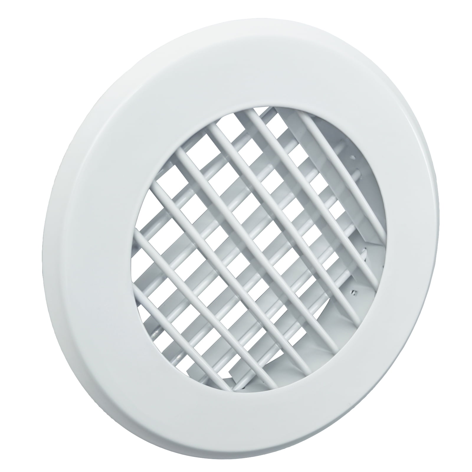 10 Inch [Neck Size] Round Ceiling Diffuser Double Deflection Adjustable HVAC Register for Homes Offices Duct Ventilation Aluminium White Air Outlet Eave Roofing Soffit Exhaust Gable Vent