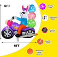 thumbnail image 5 of 6 FT Easter Inflatable Bunny on Motorcycle with Eggs Decorations LED Light Blow Up Rabbit for Yard Lawn Garden Home Outdoor Indoor Holiday Decor, 5 of 6
