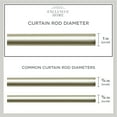 thumbnail image 7 of EXCLUSIVE HOME Topper 1" Curtain Rod and Coordinating Finial Set, Matte Silver, Adjustable 36"-72", 7 of 7