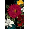 thumbnail image 2 of Ross, Devon 23x32 Gold Ornate Wood Framed with Double Matting Museum Art Print Titled - Vibrant Florals Black 1, 2 of 4