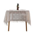 thumbnail image 4 of BeesClover Crochet Tablecloth with Tassel Lace Dustproof Household Piano Cover Table Cover for Kitchen Dinning Party Holiday, 4 of 7