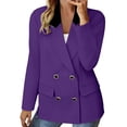 thumbnail image 4 of Levmjia Women Blazer Jacket Soft Lapel Collar Long Sleeve Solid Color Open Front Coat Office Work Daily Commute Holiday Travel Casual Everyday Wear, 4 of 7