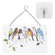 thumbnail image 1 of Birds On A Wire Ornament Glass Window Panel Suncatcher Hangings with Chain Gift for Bird LoversRectangular Plate 20x12.5cm, 1 of 5