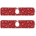 thumbnail image 2 of Coolnut Winter Snowflakes Sink Splash Guard for Faucet 2 Packs Faucet Absorbent Mats, Christmas Red Faucet Handle Drip Catcher Quickly Drying Mat for Kitchen Counter Bathroom, 23.6"x5.5", 2 of 7