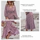 thumbnail image 5 of Vestido largo fluido con estampado de flores LYUMO Cuello en V Mangas Largas Para mujer, 5 of 7