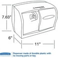 thumbnail image 7 of Scott Kimberly-ClarkDouble Roll Coreless Tissue Dispenser Roll Dispenser - 1 x Roll - 7.6" Height x 11" Width x 6" Depth - Plastic - Smoke - Durable, Microban Protection, 7 of 7
