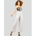 thumbnail image 2 of Pantalón Cargo Mujer Wide Legs Pantalones Anchos Mom Jeans, 2 of 5