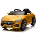 thumbnail image 6 of Xuanlur Licensed Benz CLS 350 12V Electric Ride on Toys with Parent Remote Control, Spring Suspension, Electric Car for Kids, Power Car Wheels with Bluetooth Music, LED Lights (Orange), 6 of 7