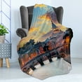 thumbnail image 4 of Italy Soft Flannel Fleece Throw Blanket, Vatican Rome View in the Evening Landmark Travel Italian Destination Image Print, Cozy Plush for Indoor and Outdoor Use, 70" x 90", Multicolor, by Ambesonne, 4 of 5