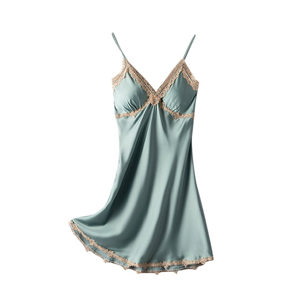 JINMGG 2024 Summer Clearance Dresses under $10.00 Women Satin Sling Skirt Dress Lingerie Home Wear Pajamas Nightdress