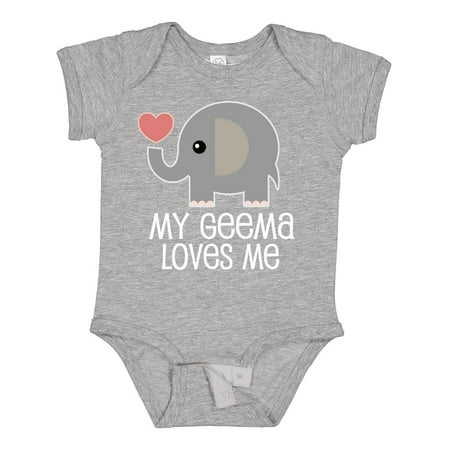 

Inktastic My Geema Grandma Loves Me Gift Baby Boy or Baby Girl Bodysuit