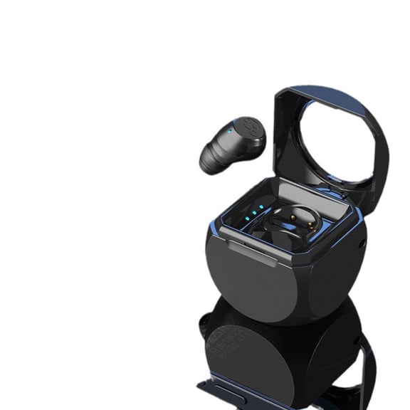 Black Q1 Mini One-Ear Bluetooth Headset With In-Ear Fit And Battery Indicator