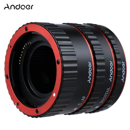 Andoer Colorful Metal TTL Auto Focus AF Macro Extension Tube Ring for Canon EOS EF EF-S 60D 7D 5D II 550D