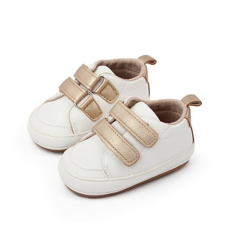 

Frobukio Infant Baby Boys Girls Sneakers PU Leather Shoes Anti-Slip Sole Prewalker First Walker Shoes