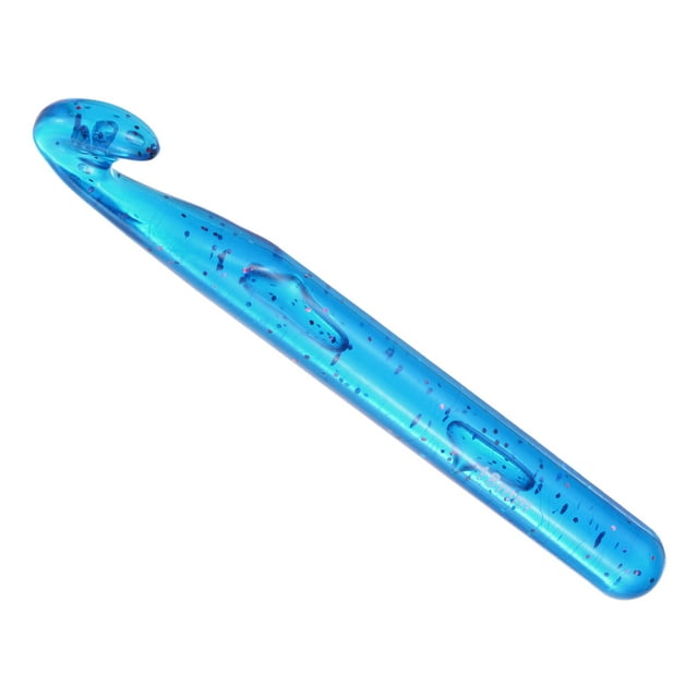 GANCHOS DE CROCHET GRANDES REGALWOVEN Ergonomicos de Plástico Gigantes para DIY en Color Azul 18mm