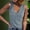 Blue, variant on Women's Casual V-Neck Sleeveless Button-Down Blouse Undershirt T-Shirt Top