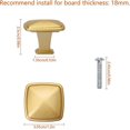 thumbnail image 2 of 10 Pack Gold Cabinet Drawer Knobs, Brass Door Handles for Cabinets, Kitchen, Cupboard, Bathroom with Screw Bolts, Square Shape, Zinc Alloy, 2 of 4