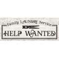 thumbnail image 2 of Reed, Tara 14x8 White Modern Wood Framed Museum Art Print Titled - Laundry Room Humor panel II-Help Wanted, 2 of 4