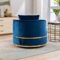 thumbnail image 6 of YesFashion 360 Degree Swivel Accent Chair Velvet Modern Upholstered Barrel Chair Round Swivel Accent Chair Corner Chairs Over-Sized Soft Chair for Living Room Bedroom Office Apartment, 6 of 9
