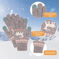 thumbnail image 4 of Guantes de punto de invierno Pantalla táctil cálidos Guantes antideslizantes elásticos forrados suaves Lindos guantes de Navidad, 4 of 6