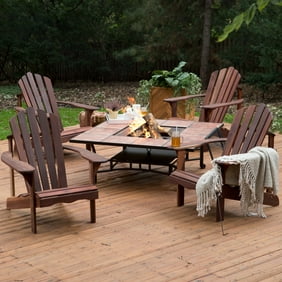 Belham Living Redding 5 Piece Adirondack Fire Pit Chat Set