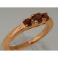 thumbnail image 2 of LBG British Made 9k Rose Gold Natural Garnet Womens Promise Ring - 33 size options - Size 7, 2 of 6