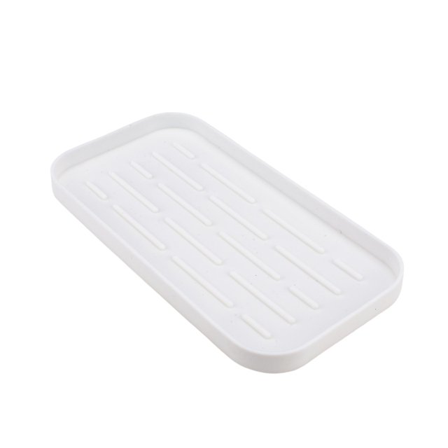 Silicone Sponge Holder Drain Tray Coasters For Kitchen Sink Organizer 25x13CM