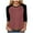 Rose Gold, variant on TTUHYWXI Baseball Shirt Women - Casual Fashion 3/4 Length Sleeve Womens Raglan Tops (Rose Gold, 3XL)