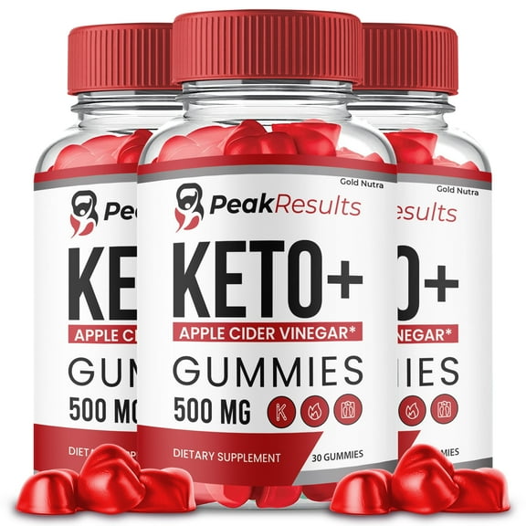 (3 Pack) Peak Results Keto ACV Gummies, Peak Results Keto   ACV Gummies, Official Supplement for Men and Women