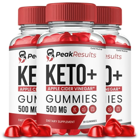 (3 Pack) Peak Results Keto ACV Gummies, Peak Results Keto + ACV Gummies, Official Supplement for Men and Women