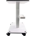 thumbnail image 4 of FETCOI Salon Trolley, ABS Salon Tray Beauty Trolley Rolling Cart Spa Tool Mobile Equipment with Storage Tray Ideal for Beauty Salon, Barber Shop, Studio (White-110lb Load), 4 of 7