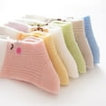 thumbnail image 5 of CHUANK Summer Socks for Girls Soft Flat Seam Thin Breathable Stretch Girls  Green S, 5 of 5