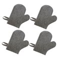 thumbnail image 4 of UPOUART 4Pcs Heat Insulation Sauna Tools Exfoliating Gloves Grey Felt for Spa, 4 of 8