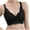 #1_Black, variant on Women's Deep V Bralette - Floral Lace Push Up Bralette | Wireless Plunge Bra with Racerback Crop Top Design