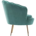 thumbnail image 5 of Critter Sitters Lotus Chair | 30" Circular Tufted Accent Chair | Faux Velvet with Gold Legs | Dark Green, 5 of 6