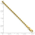 thumbnail image 2 of 14k Yellow Gold Solid 2.25mm D Cut Rope Lobster Clasp Chain Necklace 18 Inch Lobster Claw - Chain Necklace for Women and, 2 of 2